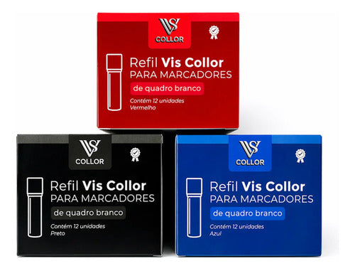 36 Recagas De Quadrobranco P/ Pincel Marcador Pilot,az,pt,vm