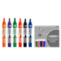 Combo 6 Pinceis Para Quadro Branco Recarregável + 12 Cargas