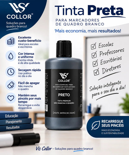 Kit 3 Tintas Vis Collor 250ml Recarga Pincel Quadro P Branco