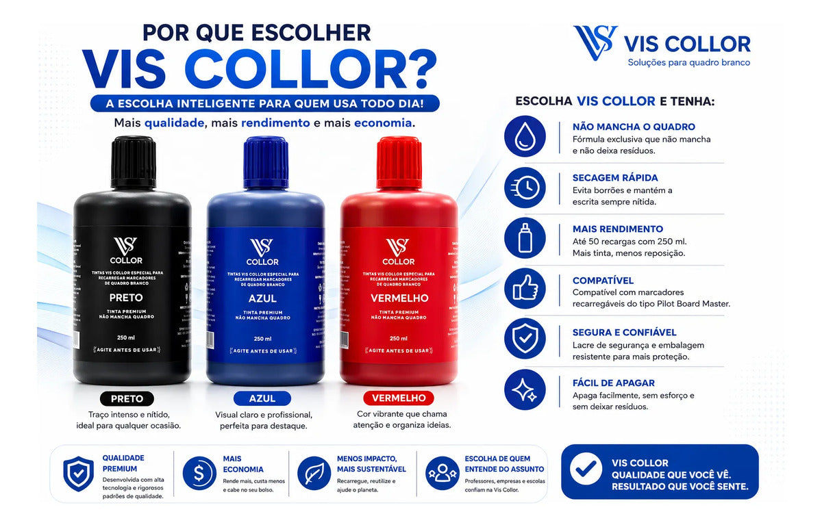 Tintas 500ml Para Pincel Quadro Branco Lousa Rende 100cargas