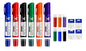 6 Pincel Quadro Branco Lousa Escola +6 Recargas + Pontas 6 Cores