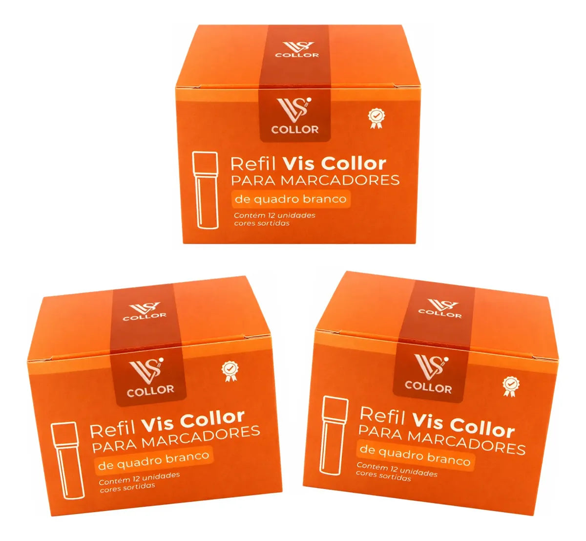 36 Recarga Tinta De Pincel De Quadro Branco Lousa +brinde Laranja