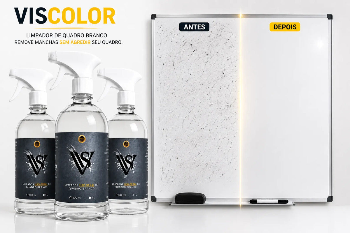 Kit 25 Limpador Para Quadro Branco Carinon Clean 500 Ml Transparente