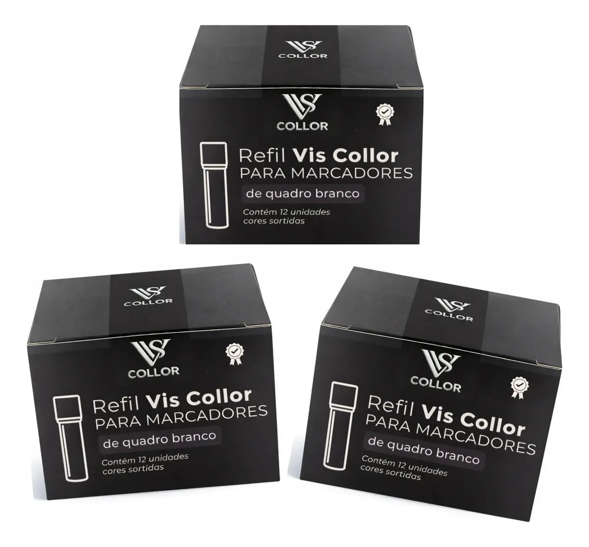 36 Recarga Tinta De Pincel De Quadro Branco Lousa +brinde Preto