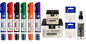 6 Pincel Quadro Branco +18 Recargas+ 6pontas + Limpador 6 Cores