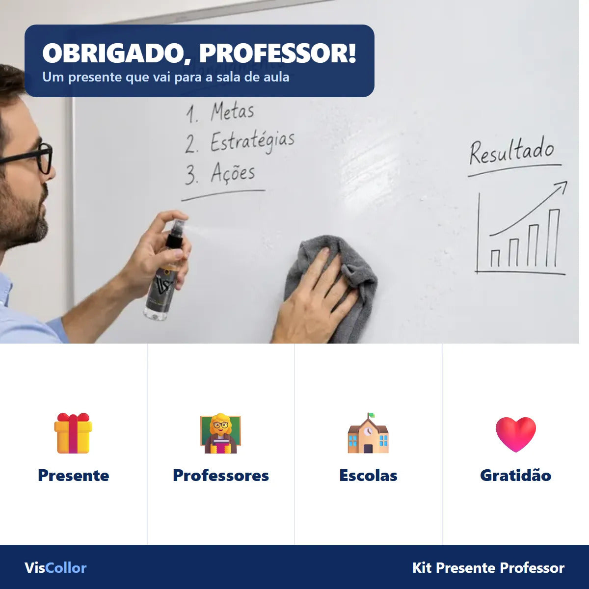 Kit Presente Professor 6 Pincel Quadro Branco + Apagador