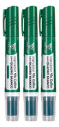 Marcador Canetão Para Quadro Branco Recarregavel  Kit 3 Verde