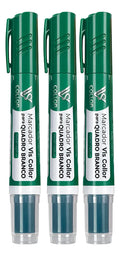 Marcador Canetão Para Quadro Branco Recarregavel  Kit 3