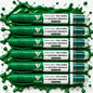 Kit 6 Marcadores Pincel Viscollor Recarregável Quadro Branco Verde