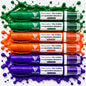 Kit 6 Marcadores Pincel Viscollor Recarregável Quadro Branco 2verdes 2laranjas 2violetas