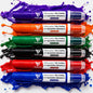 Kit 6 Marcadores Pincel Viscollor Recarregável Quadro Branco 2pretos 2azuis 2vermelhos
