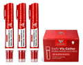 Kit 3 Pincel Quadro Branco + 12 Refil Mesma Cor