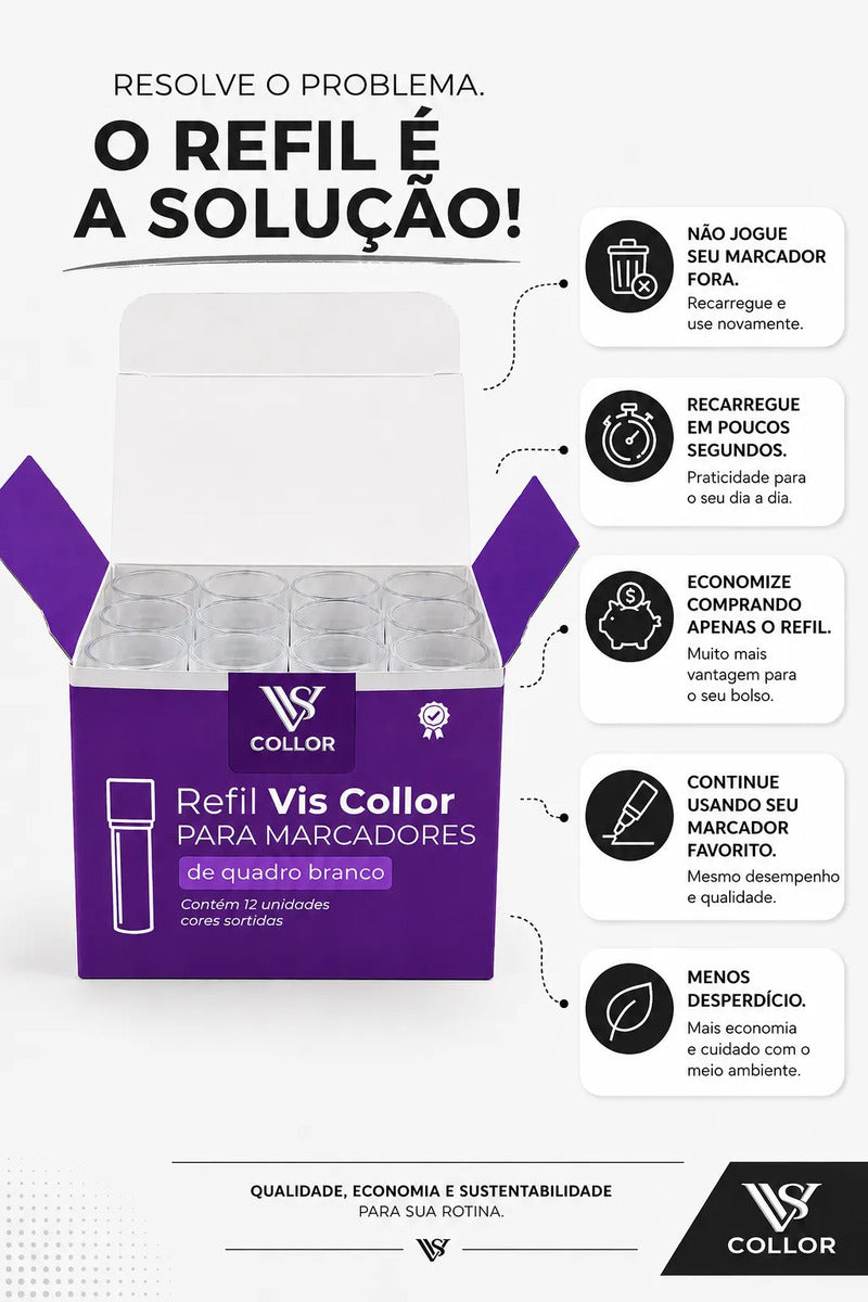 Recarga Para Pincel De Quadro Branco Pilot Kit Com 3 Caixas