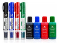 Kit 4 Pincel Quadro Branco + 4 Tintas 60ml Mesma Cor Recarga