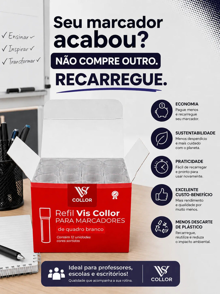 Recarga Para Pincel De Quadro Branco Pilot Kit Com 3 Caixas