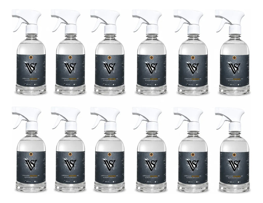 Limpador Quadro De Branco Lousa Tira Mancha 500ml 12uni Limpador