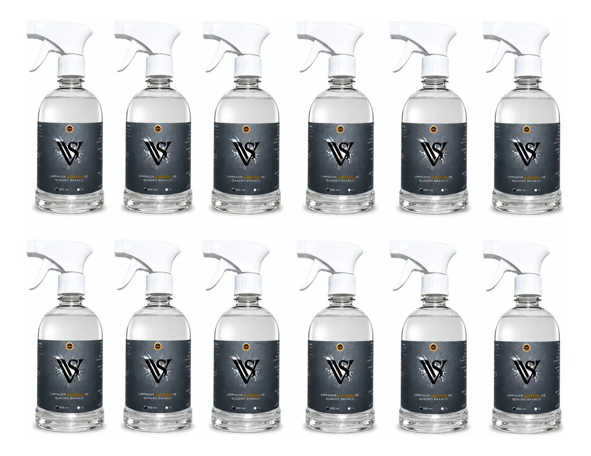 Limpador Quadro De Branco Lousa Tira Mancha 500ml 12uni Limpador
