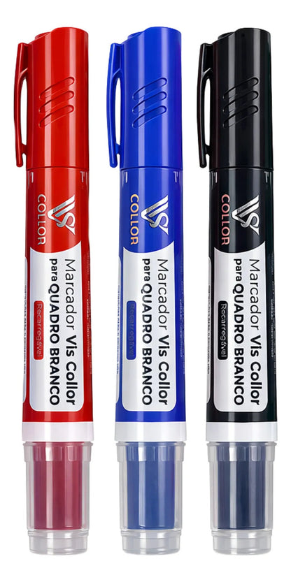 Kit 36 Recargas P/pincel De Quadro Branco + 3 Pincel +brinde