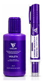 Pincel Marcador Quadro Branco Recarregável + Tinta 60ml Vis Violeta