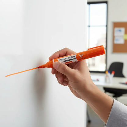 Pincel Canetão Marcador Para Quadro Branco- Não Mancha Laranja