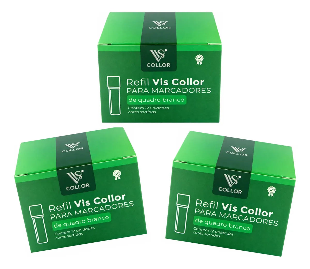 Recarga Pincel De Quadro Branco Pilot Tinta V Board-3 Cxs 12 Verde