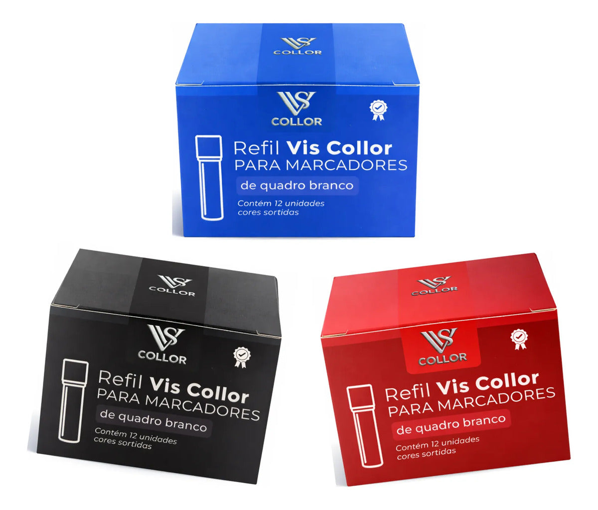 Tinta Refil Marcador Caneta Pilot Quadro Branco Kit 3 Caixas