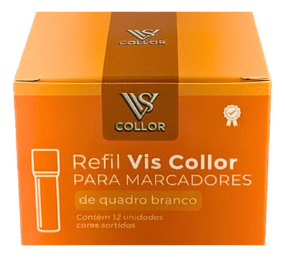 Recarga Para Pincel De Quadro Branco Lousa Cx12- Nao Mancha Laranja