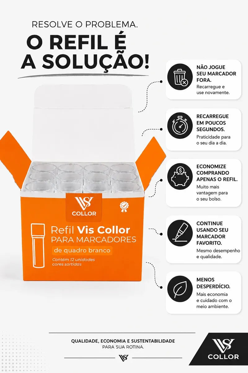 Recarga Para Pincel De Quadro Branco Pilot Kit Com 3 Caixas