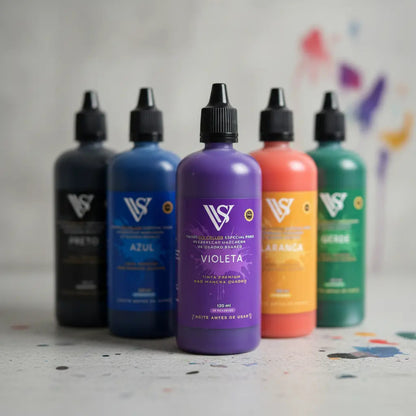 Kit 6 Tinta Premium P/ Pincel De Quadro Branco 120 Ml 6cores 6-cores