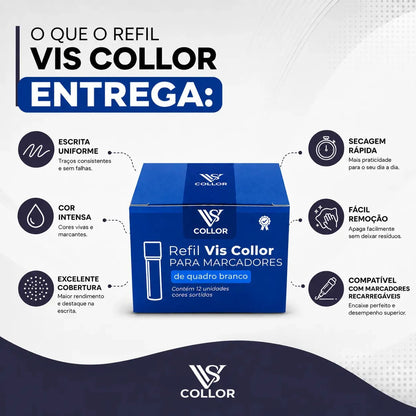Recarga Para Pincel De Quadro Branco Pilot Kit Com 3 Caixas Tinta Azul