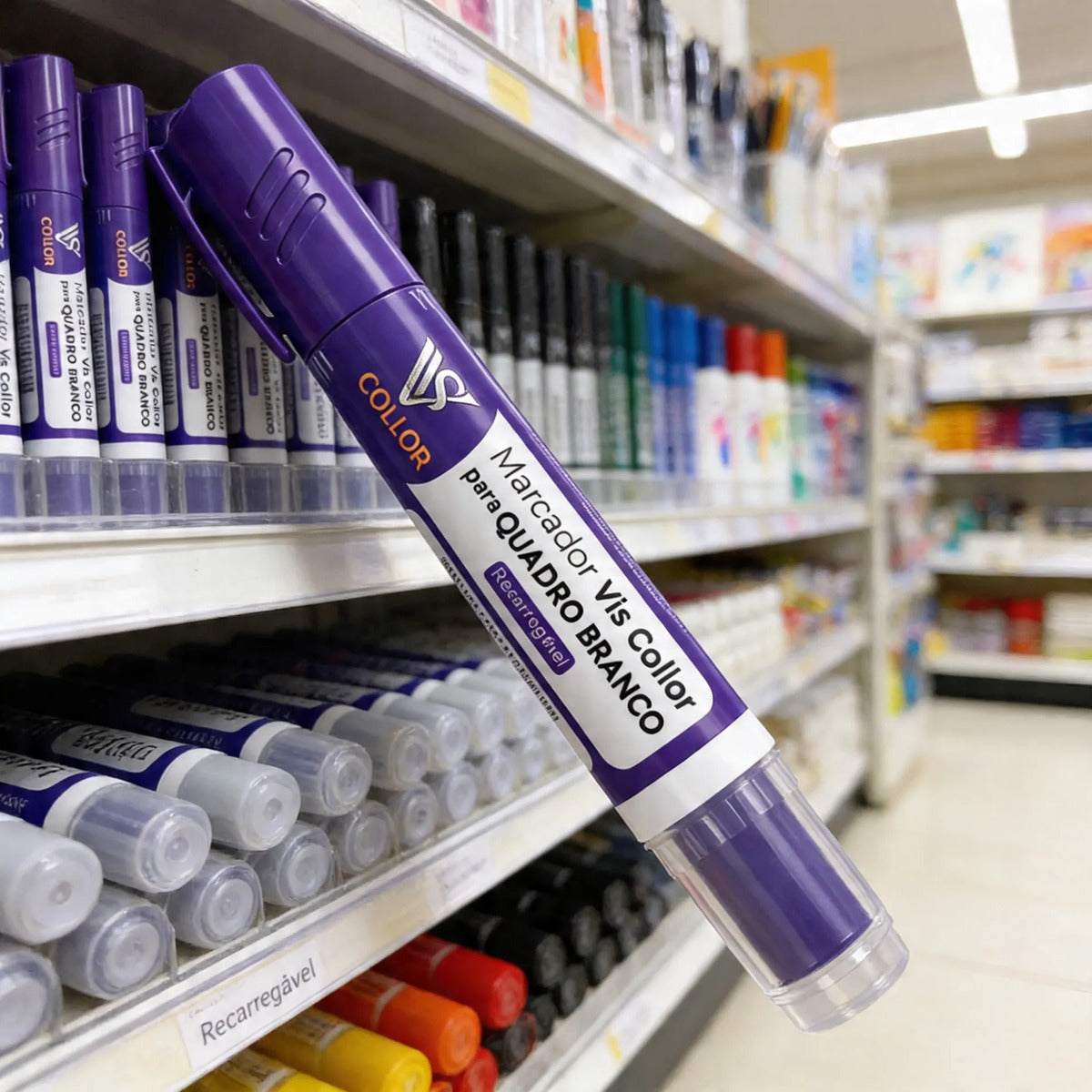 Pincel Canetão Marcador Para Quadro Branco- Não Mancha Violeta