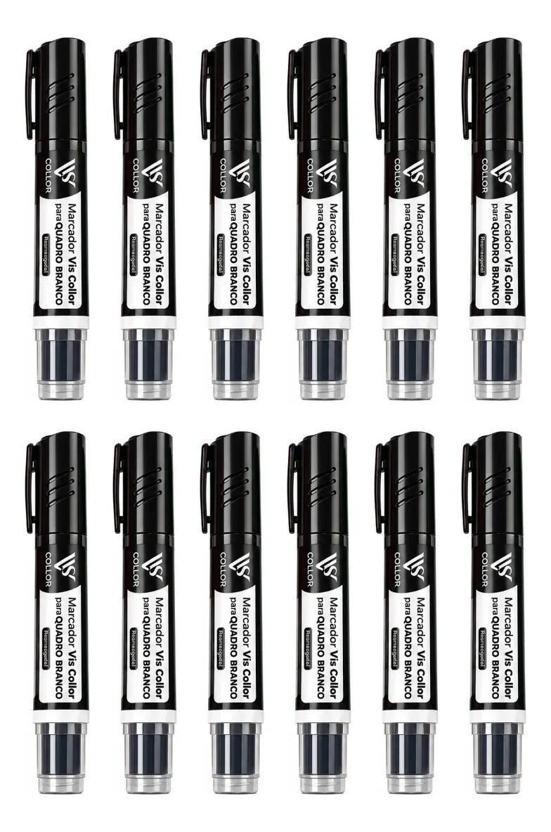 Caneta Para Quadro Branco Kit 12 Unidades