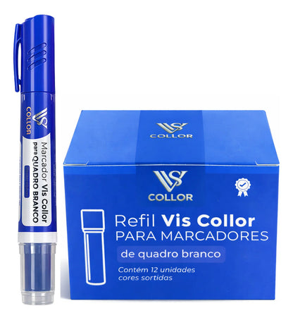 Cartucho Refil Para Pincel Marcador Quadro Branco+1 Pincel