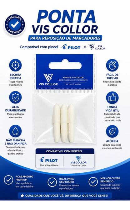 Pontas Reposiçao Para Marcador De Quadro Branco Pilot 36 Pontas