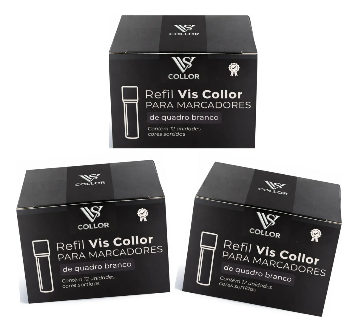 Recarga Pincel De Quadro Branco Pilot Tinta V Board-3 Cxs 12 Preto