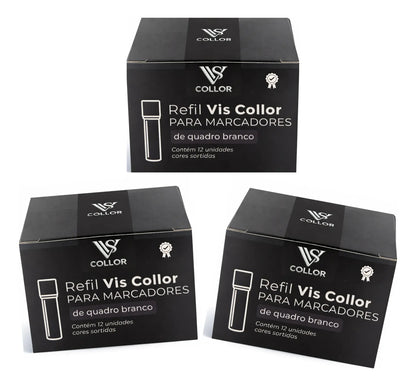Recarga Pincel De Quadro Branco Pilot Tinta V Board-3 Cxs 12 Preto