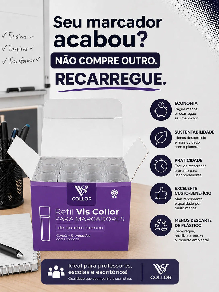 Recarga Para Pincel De Quadro Branco Pilot Kit Com 3 Caixas