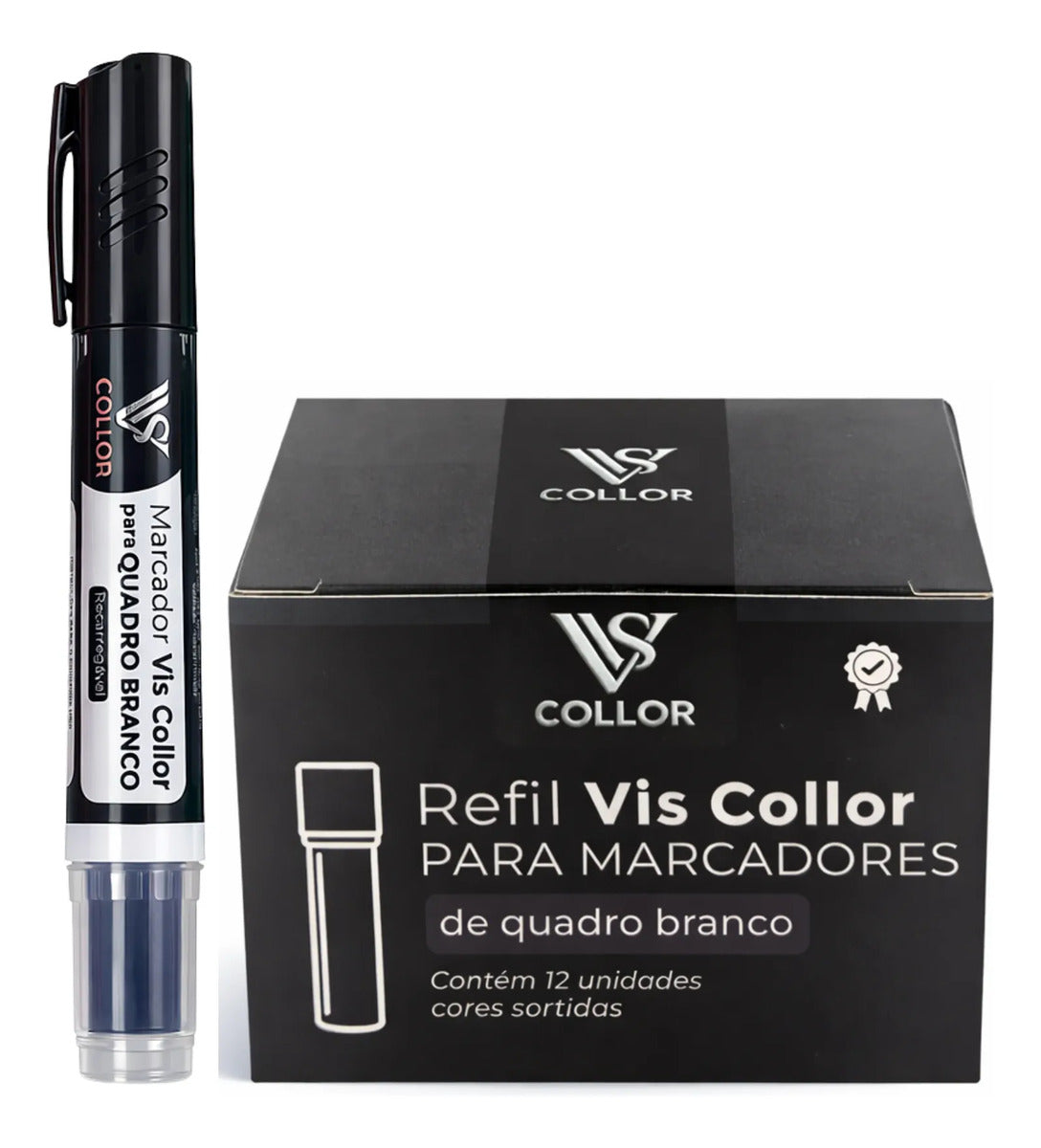 Cartucho Refil Para Pincel Marcador Quadro Branco+1 Pincel