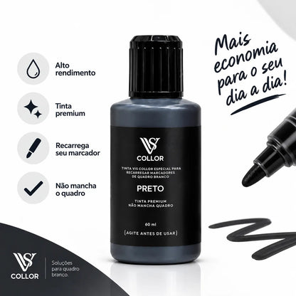 Kit 3 Tintas Vis Collor 250ml Recarga Pincel Quadro P Branco
