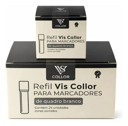 Combo 6 Pinceis Para Quadro Branco Recarregável + 18 Cargas Multicolorido
