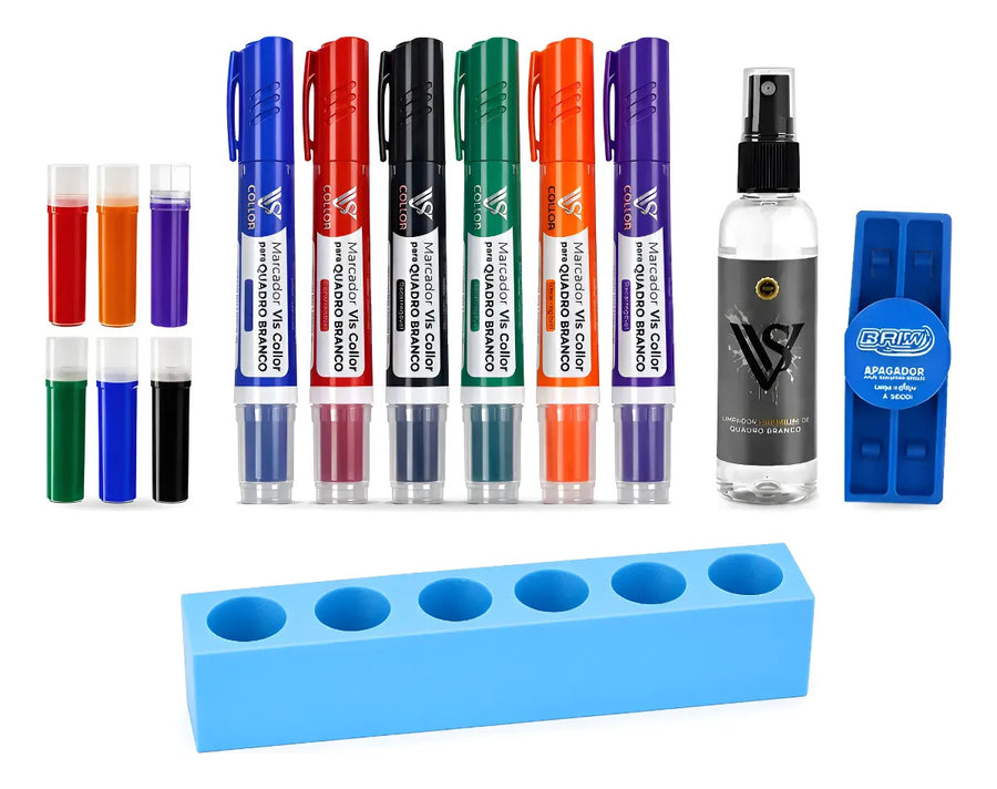 Kit de pincéis recarregáveis Vis Collor