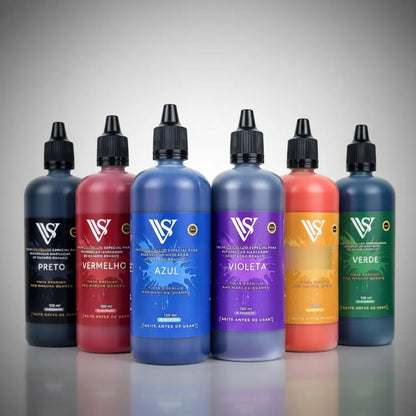 Kit 6 Tinta Premium P/ Pincel De Quadro Branco 120 Ml 6cores 6-cores