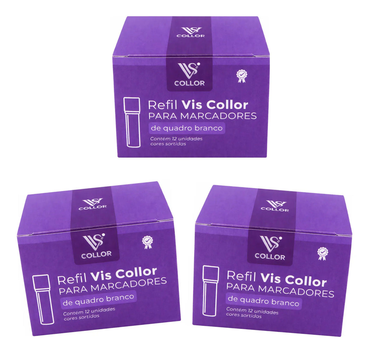 36 Recarga Tinta De Pincel De Quadro Branco Lousa +brinde Violeta