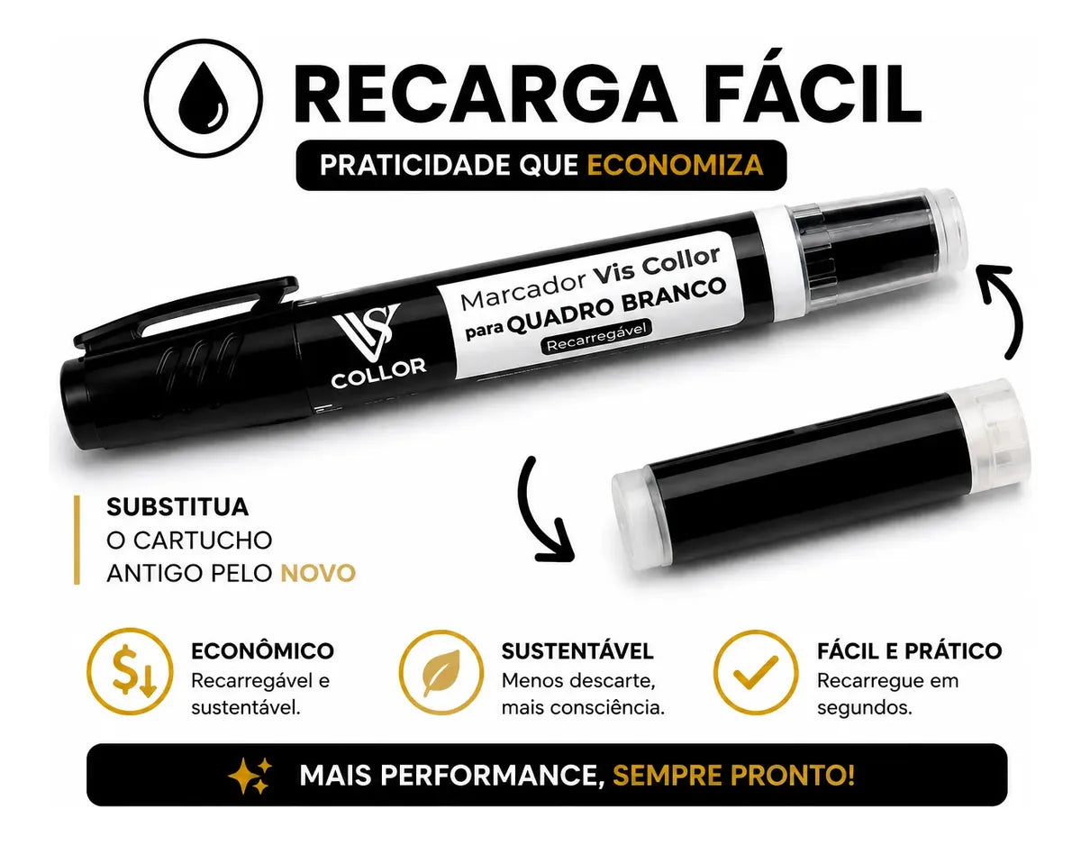 36 Recarga Tinta De Pincel De Quadro Branco Lousa +brinde Laranja