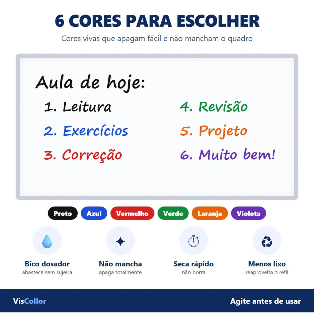 Tinta Para Pincel Quadro Branco 1 Litro Compatível Pilot