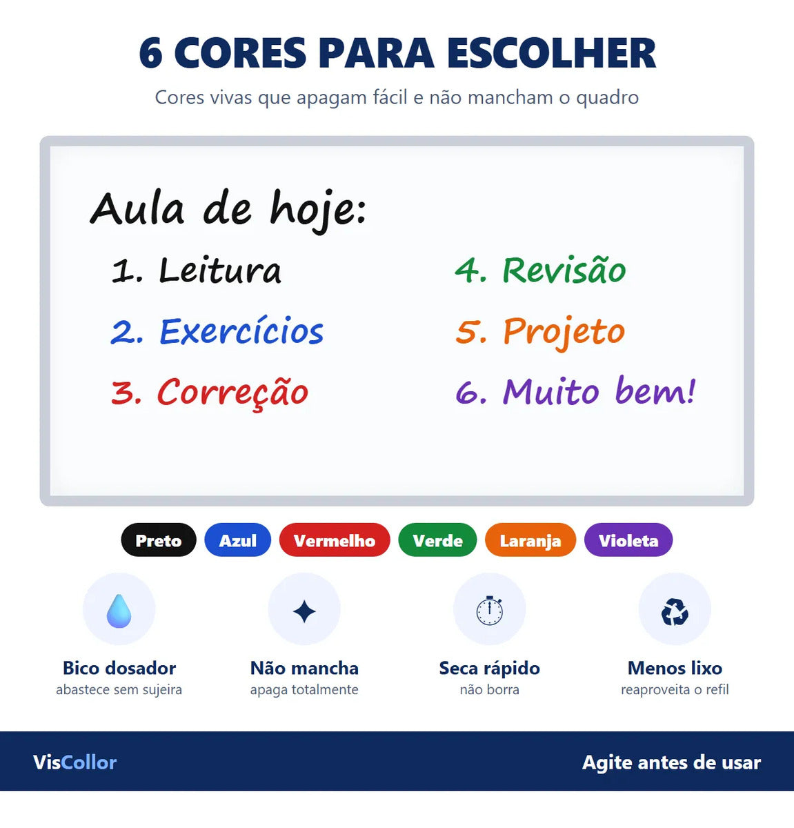 Tinta Para Pincel Quadro Branco 1 Litro Compatível Pilot