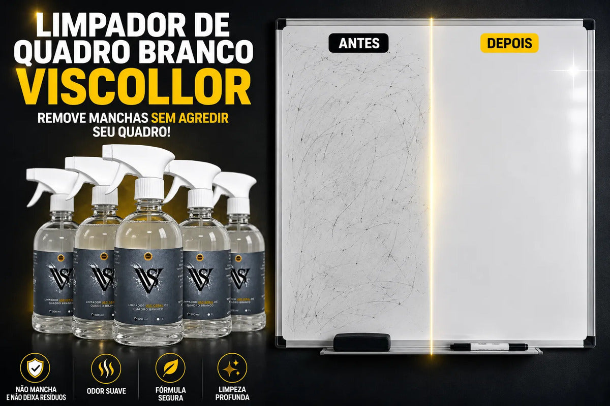 Limpador Quadro De Branco Lousa Tira Mancha 500ml 12uni Limpador