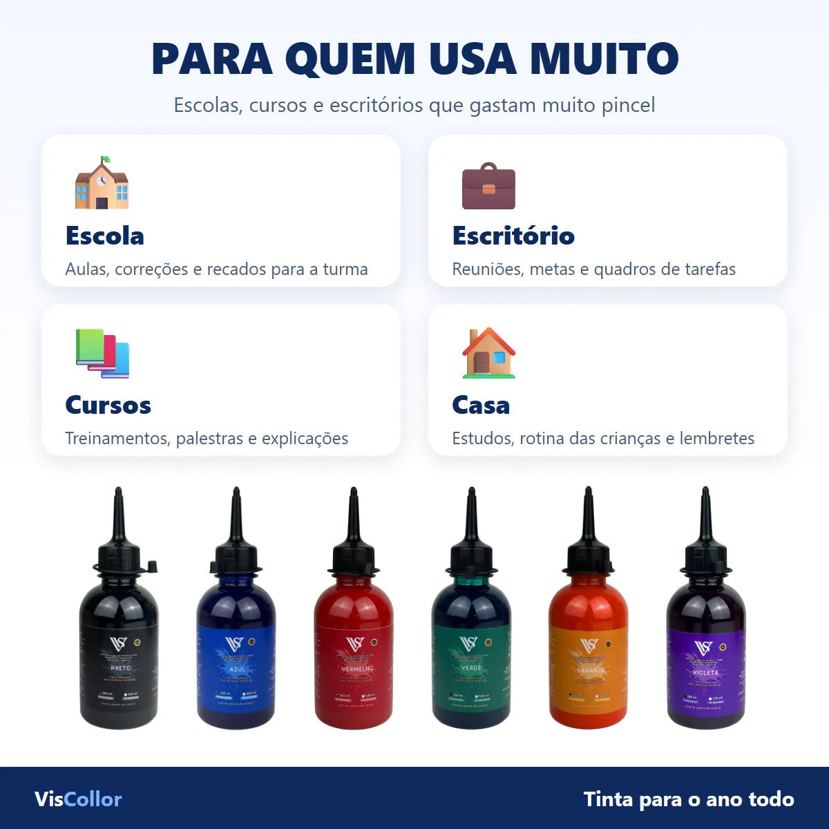 Tinta Para Pincel Quadro Branco 1 Litro Compatível Pilot