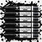 Kit 6 Marcadores Pincel Viscollor Recarregável Quadro Branco Preto