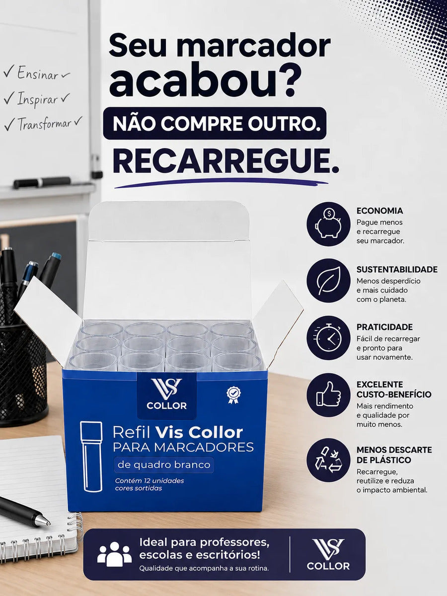 Recarga Para Pincel De Quadro Branco Pilot Kit Com 3 Caixas